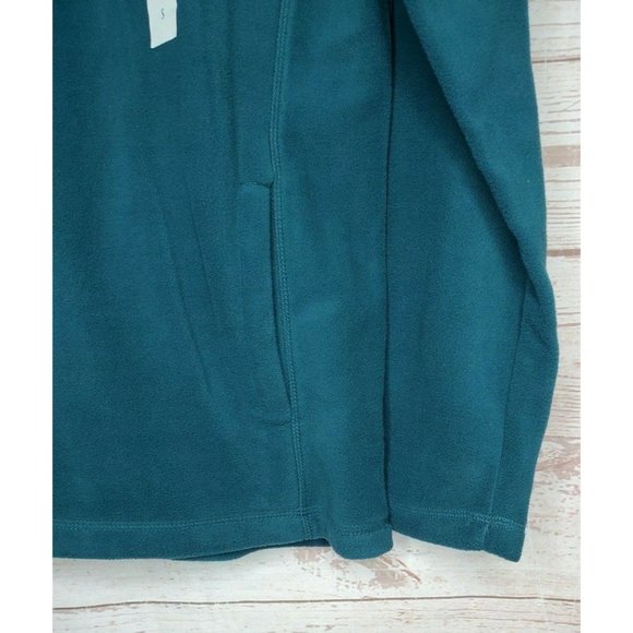 Croft & Barrow Small Green Extra Soft Artic Fleece 1/4 Zip Sweater With 2 Pocket - Picture 5 of 11